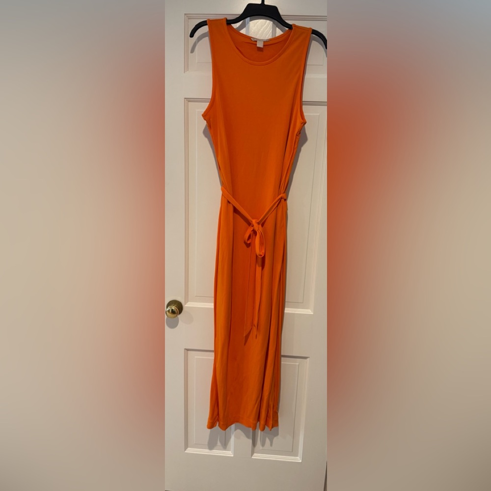 Banana Republic Vibrant Orange Midi Dress